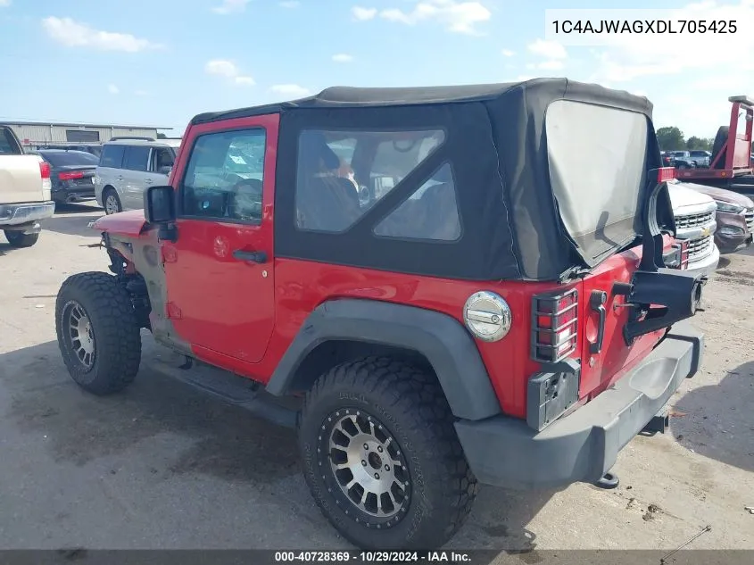 2013 Jeep Wrangler Sport VIN: 1C4AJWAGXDL705425 Lot: 40728369