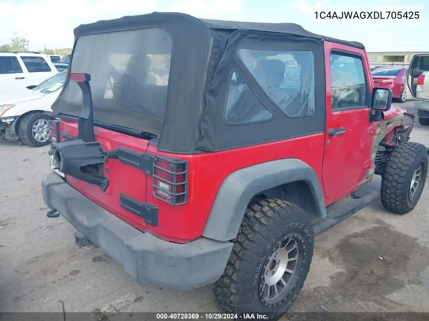 2013 Jeep Wrangler Sport VIN: 1C4AJWAGXDL705425 Lot: 40728369