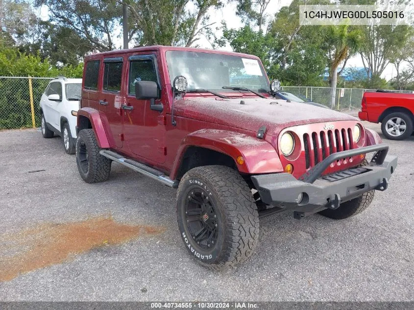 2013 Jeep Wrangler Unlimited Sahara VIN: 1C4HJWEG0DL505016 Lot: 40734555