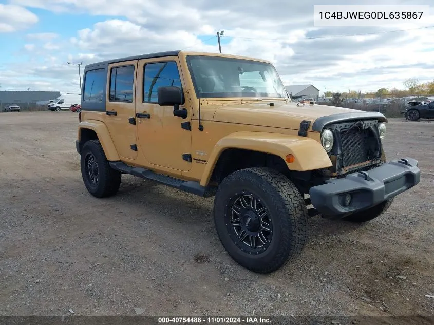 2013 Jeep Wrangler Unlimited Sahara VIN: 1C4BJWEG0DL635867 Lot: 40754488