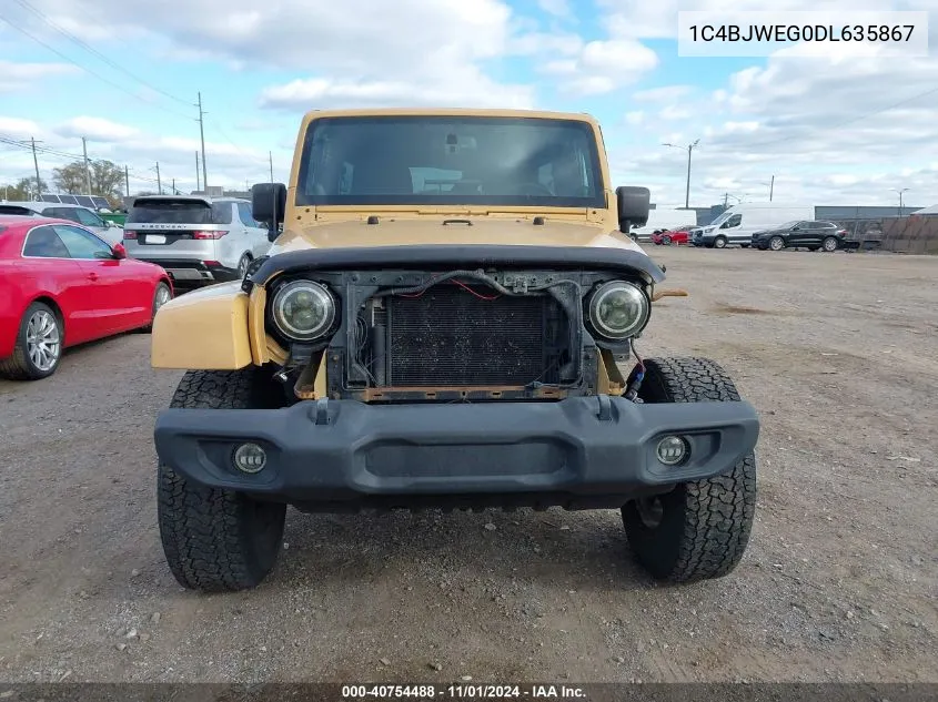 2013 Jeep Wrangler Unlimited Sahara VIN: 1C4BJWEG0DL635867 Lot: 40754488