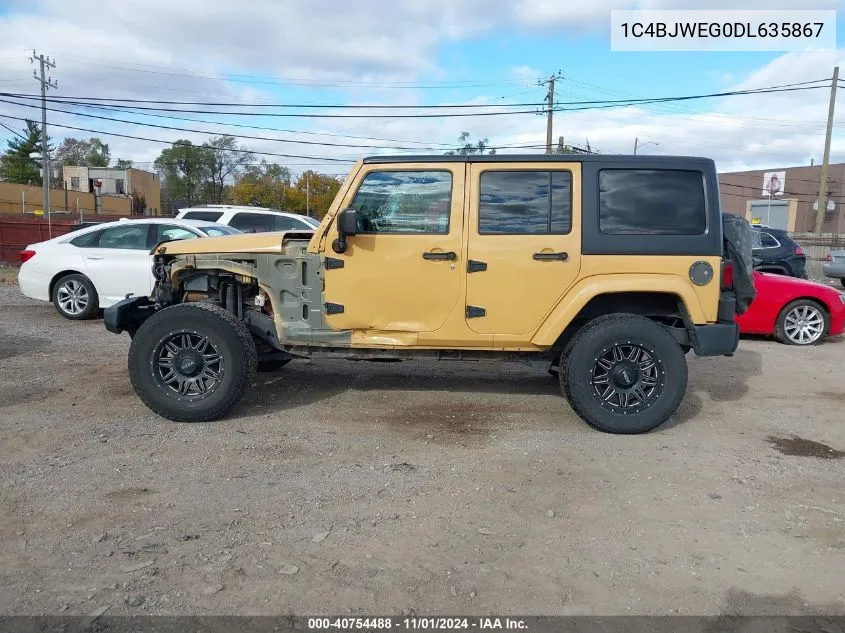 2013 Jeep Wrangler Unlimited Sahara VIN: 1C4BJWEG0DL635867 Lot: 40754488