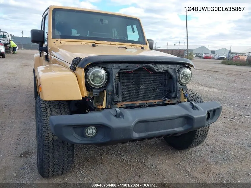 2013 Jeep Wrangler Unlimited Sahara VIN: 1C4BJWEG0DL635867 Lot: 40754488