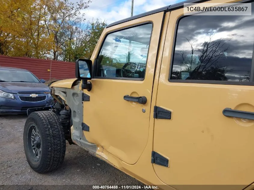 2013 Jeep Wrangler Unlimited Sahara VIN: 1C4BJWEG0DL635867 Lot: 40754488