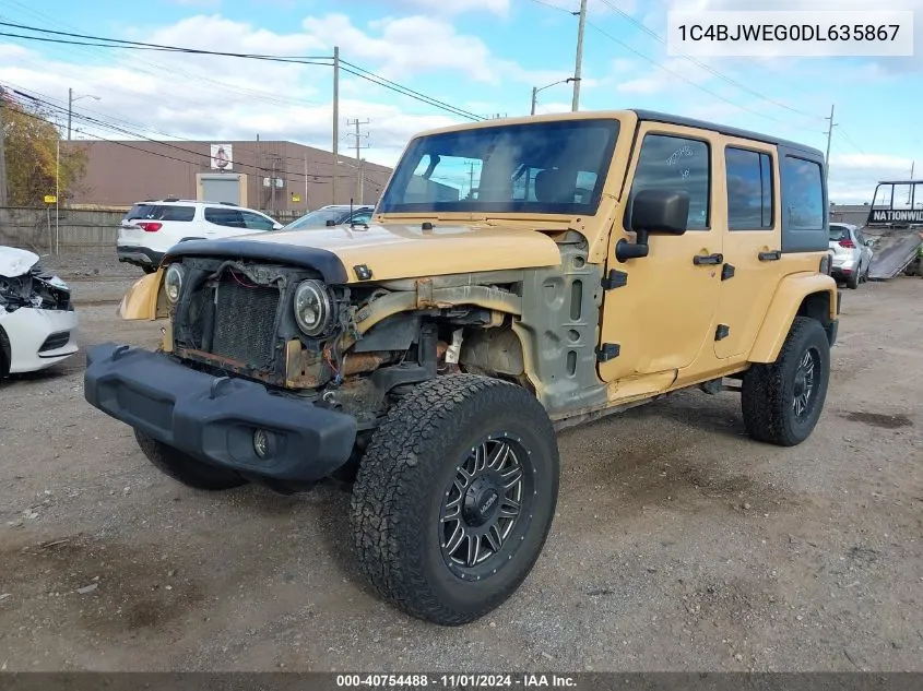 2013 Jeep Wrangler Unlimited Sahara VIN: 1C4BJWEG0DL635867 Lot: 40754488