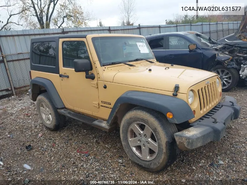 2013 Jeep Wrangler Sport VIN: 1C4AJWAG2DL631577 Lot: 40768735