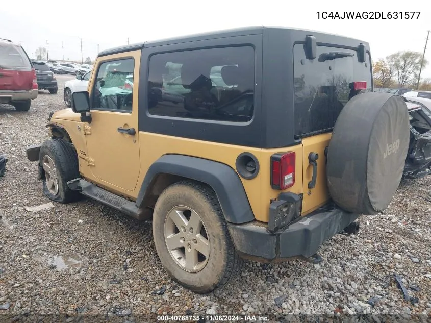 2013 Jeep Wrangler Sport VIN: 1C4AJWAG2DL631577 Lot: 40768735