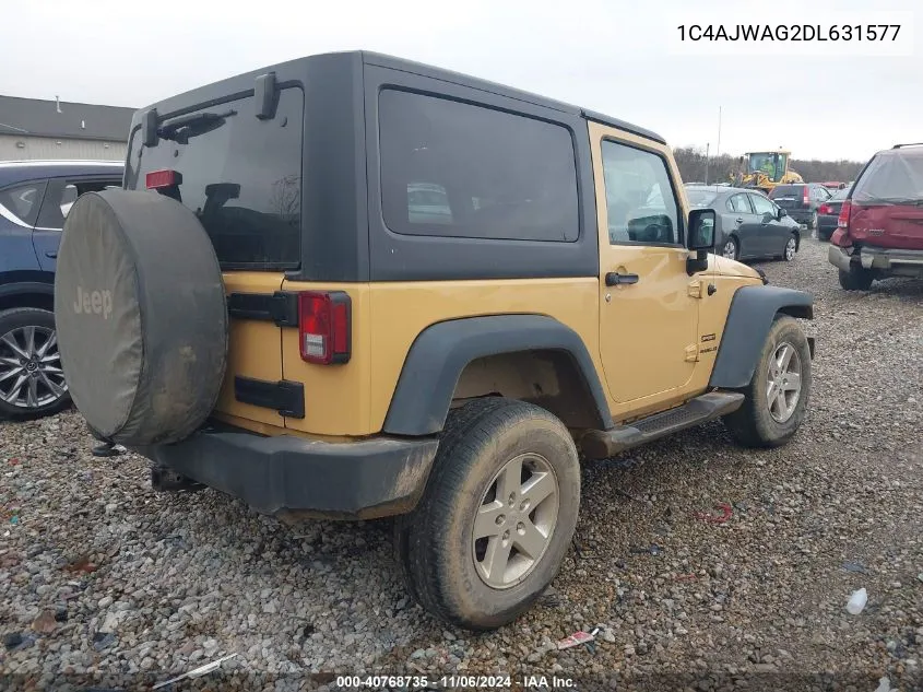 2013 Jeep Wrangler Sport VIN: 1C4AJWAG2DL631577 Lot: 40768735