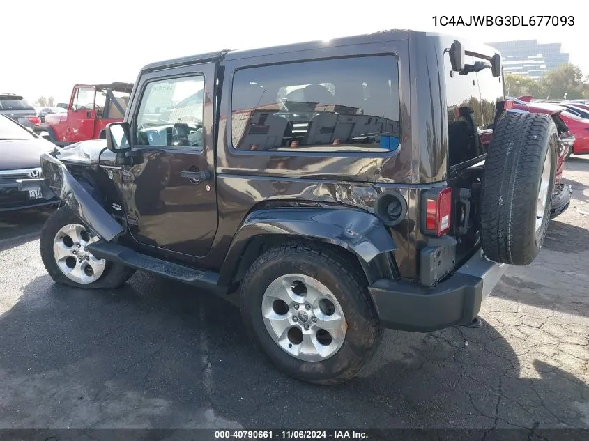 2013 Jeep Wrangler Sahara VIN: 1C4AJWBG3DL677093 Lot: 40790661