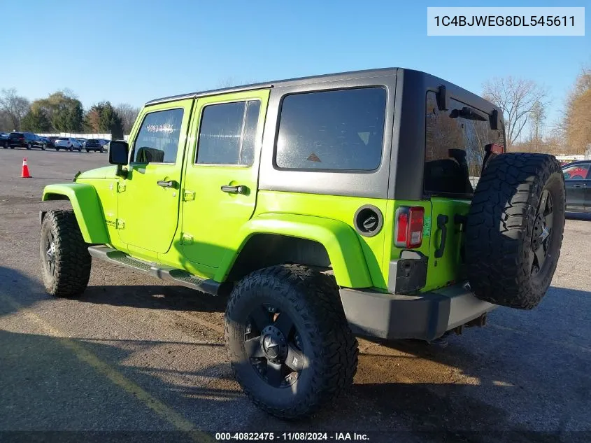 2013 Jeep Wrangler Unlimited Sahara VIN: 1C4BJWEG8DL545611 Lot: 40822475