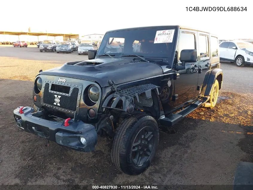 2013 Jeep Wrangler Unlimited Sport VIN: 1C4BJWDG9DL688634 Lot: 40827930