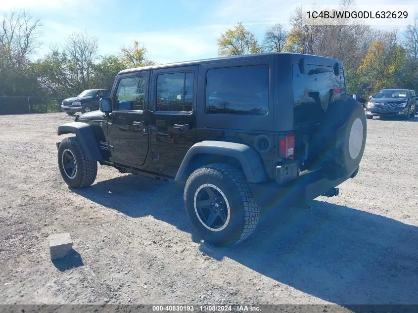 2013 Jeep Wrangler Unlimited Sport VIN: 1C4BJWDG0DL632629 Lot: 40830193