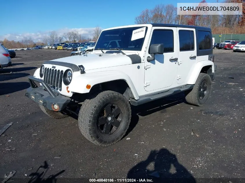 2013 Jeep Wrangler Unlimited Sahara VIN: 1C4HJWEG0DL704809 Lot: 40840186