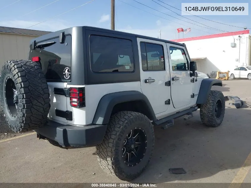 2014 Jeep Wrangler Unlimited Rubicon VIN: 1C4BJWFG9EL310649 Lot: 38840845