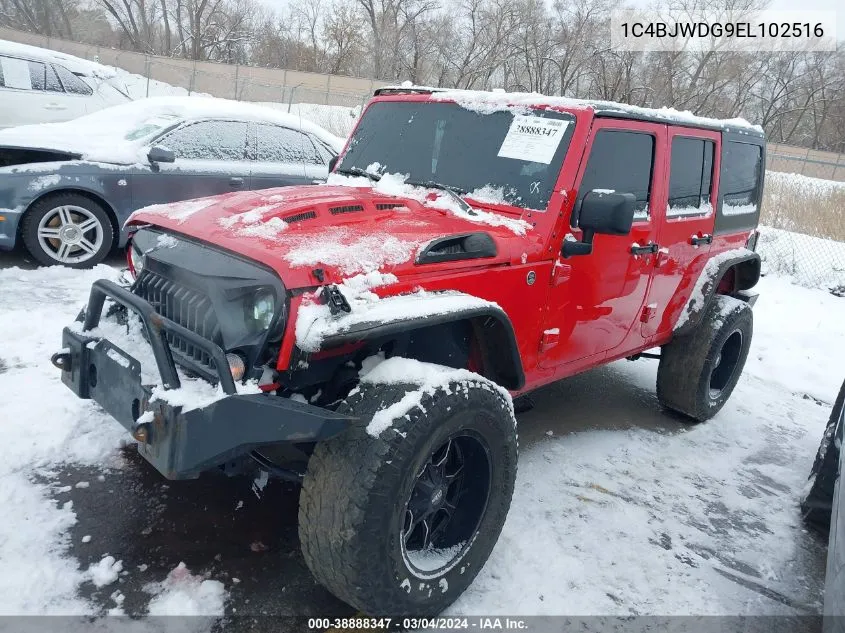 2014 Jeep Wrangler Unlimited Sport VIN: 1C4BJWDG9EL102516 Lot: 38888347