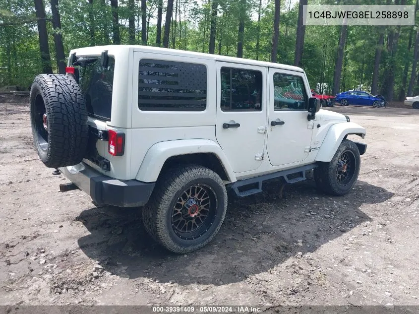 2014 Jeep Wrangler Unlimited Sahara VIN: 1C4BJWEG8EL258898 Lot: 39391409