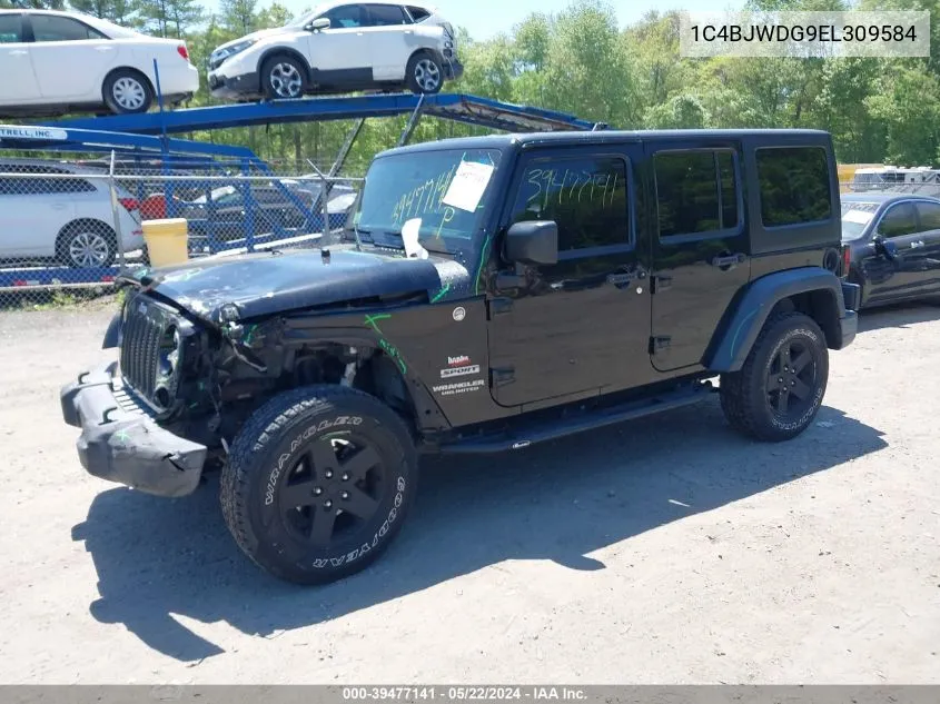 2014 Jeep Wrangler Unlimited Sport VIN: 1C4BJWDG9EL309584 Lot: 39477141