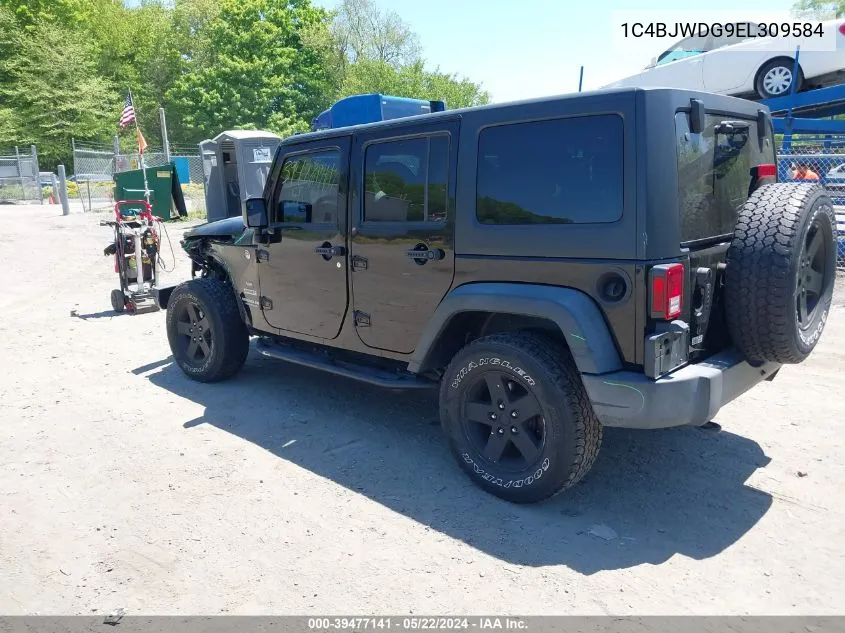 2014 Jeep Wrangler Unlimited Sport VIN: 1C4BJWDG9EL309584 Lot: 39477141