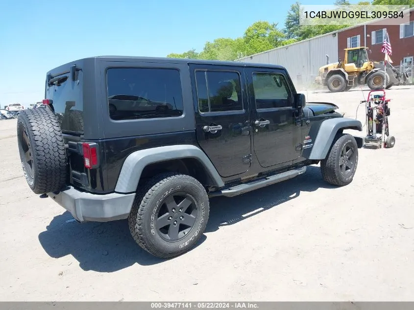 1C4BJWDG9EL309584 2014 Jeep Wrangler Unlimited Sport