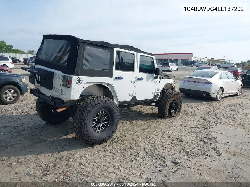 2014 Jeep Wrangler Unlimited Freedom Edition VIN: 1C4BJWDG4EL187202 Lot: 39682917