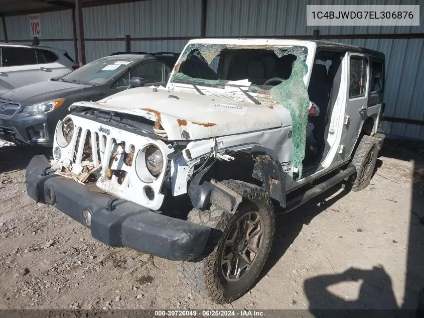 1C4BJWDG7EL306876 2014 Jeep Wrangler Unlimited Sport