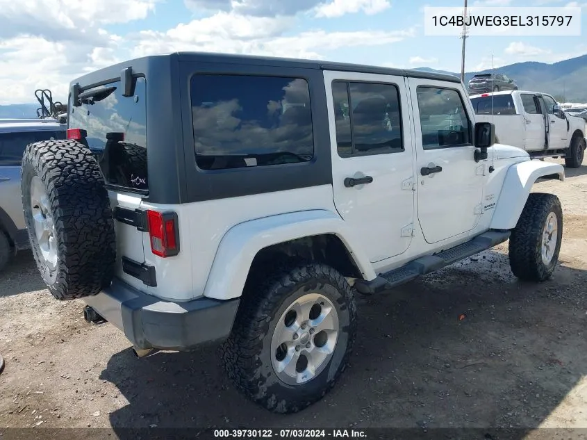 1C4BJWEG3EL315797 2014 Jeep Wrangler Unlimited Sahara