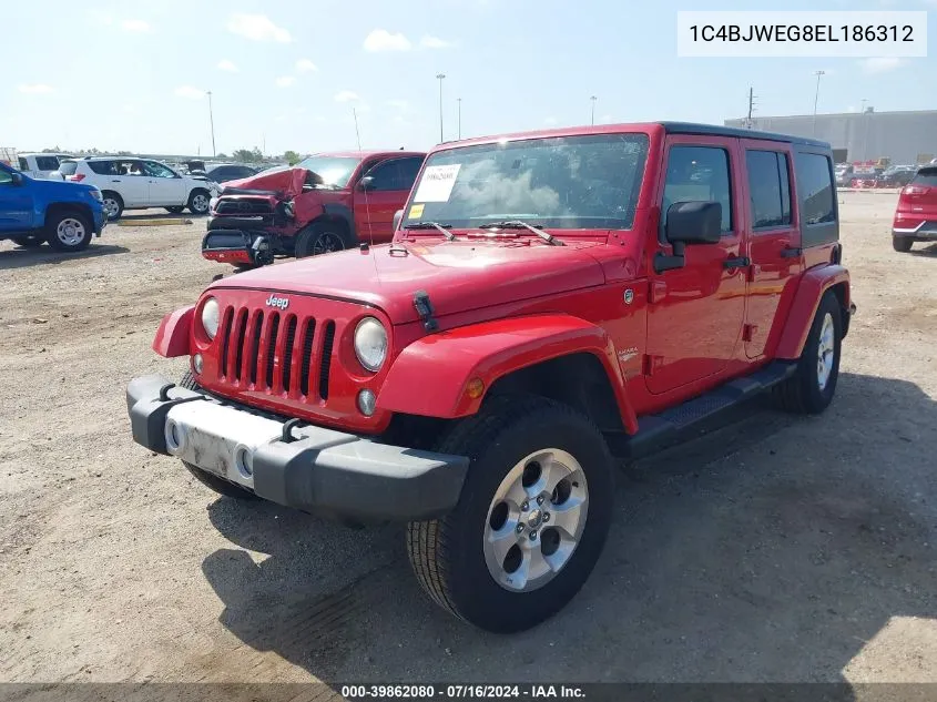 1C4BJWEG8EL186312 2014 Jeep Wrangler Unlimited Sahara