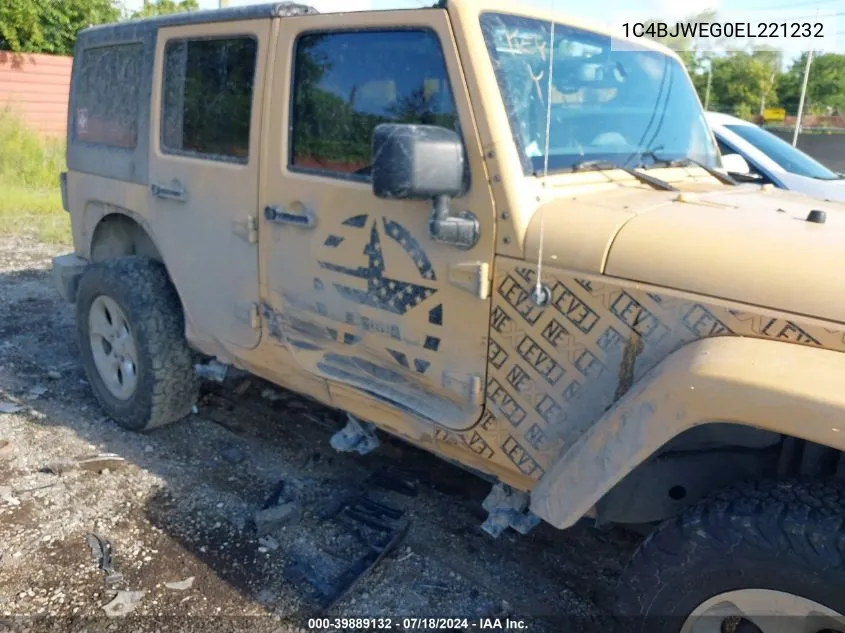 2014 Jeep Wrangler Unlimited Sahara VIN: 1C4BJWEG0EL221232 Lot: 39889132