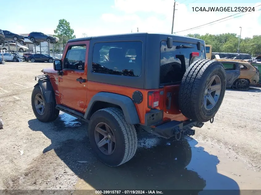 1C4AJWAG6EL252924 2014 Jeep Wrangler Sport