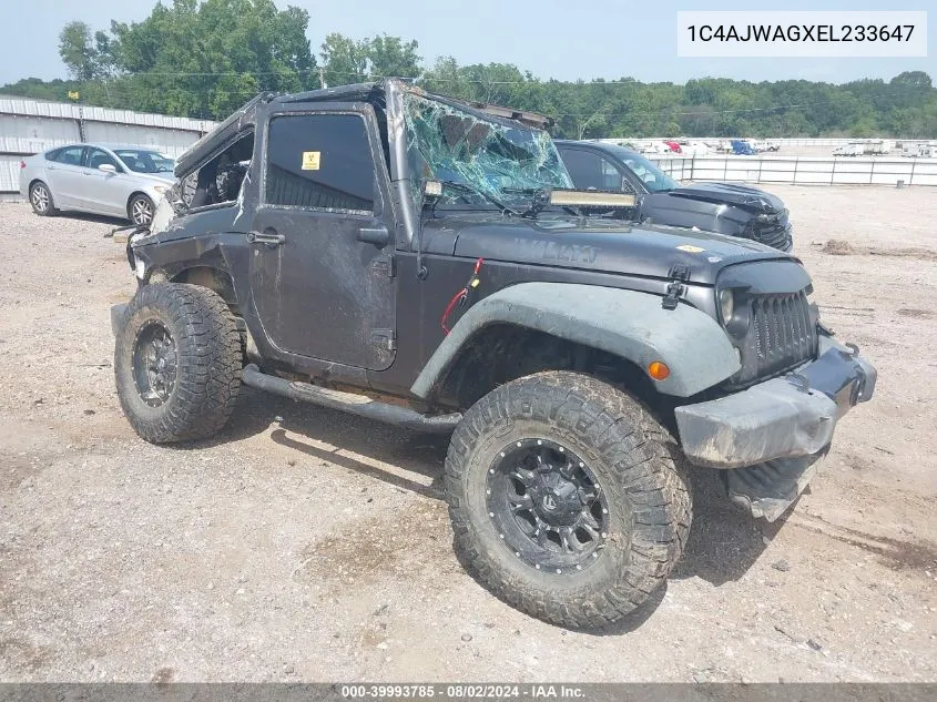 1C4AJWAGXEL233647 2014 Jeep Wrangler Willys Wheeler