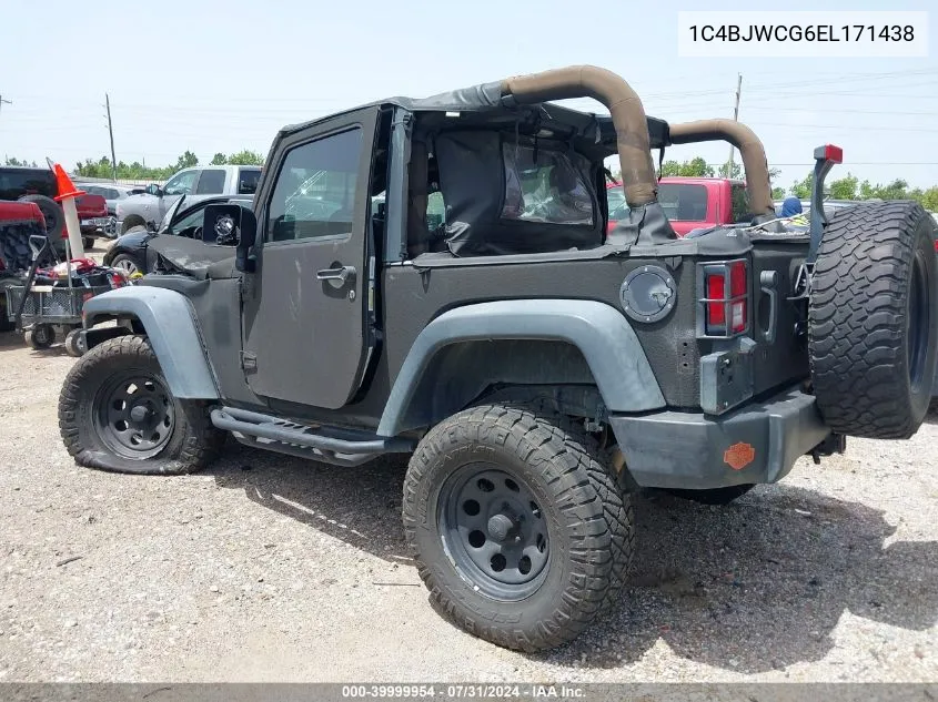 2014 Jeep Wrangler Rubicon VIN: 1C4BJWCG6EL171438 Lot: 39999954