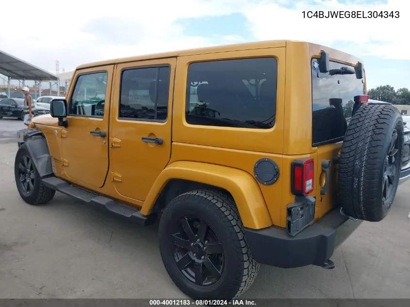 2014 Jeep Wrangler Unlimited Altitude VIN: 1C4BJWEG8EL304343 Lot: 40012183