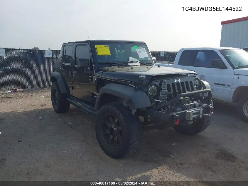 2014 Jeep Wrangler Unlimited Sport VIN: 1C4BJWDG5EL144522 Lot: 40017100