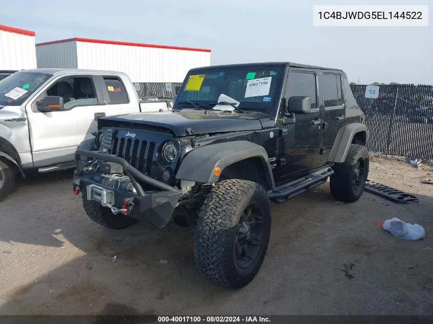 2014 Jeep Wrangler Unlimited Sport VIN: 1C4BJWDG5EL144522 Lot: 40017100