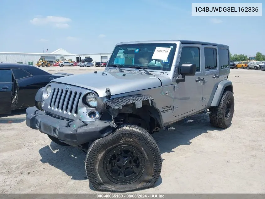 1C4BJWDG8EL162836 2014 Jeep Wrangler Unlimited Sport