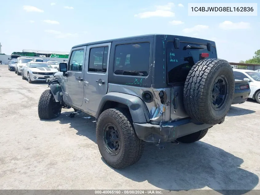 1C4BJWDG8EL162836 2014 Jeep Wrangler Unlimited Sport