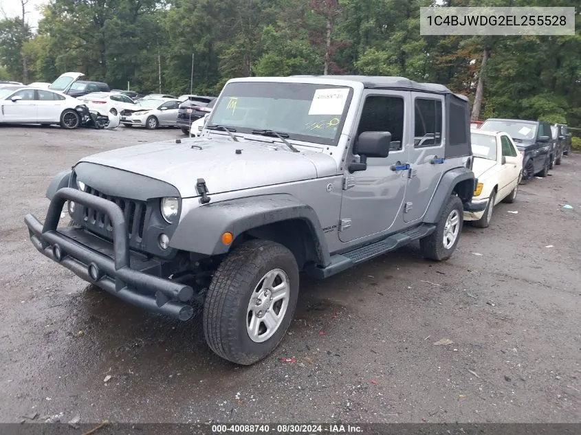 2014 Jeep Wrangler Unlimited Sport VIN: 1C4BJWDG2EL255528 Lot: 40088740