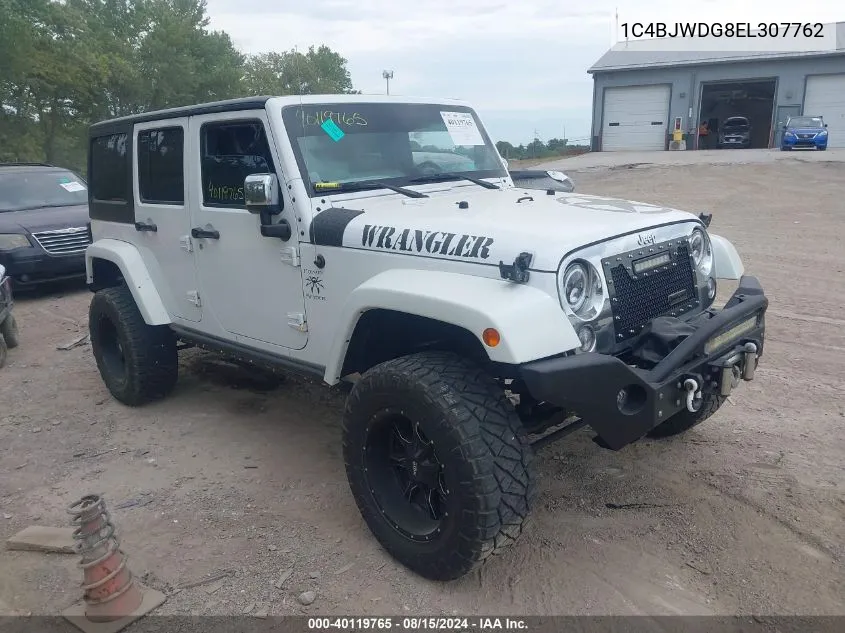 2014 Jeep Wrangler Unlimited Sport VIN: 1C4BJWDG8EL307762 Lot: 40119765