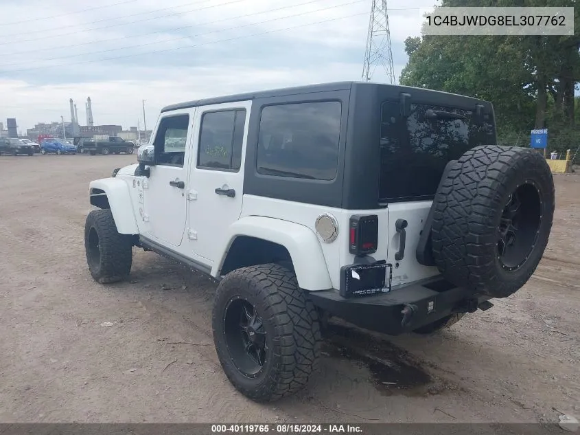 2014 Jeep Wrangler Unlimited Sport VIN: 1C4BJWDG8EL307762 Lot: 40119765