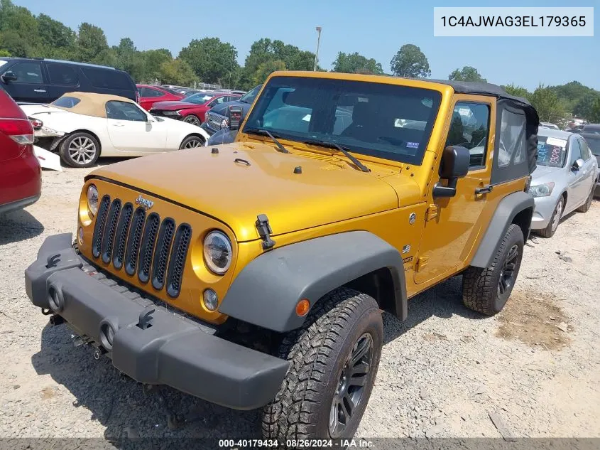 2014 Jeep Wrangler Sport VIN: 1C4AJWAG3EL179365 Lot: 40179434