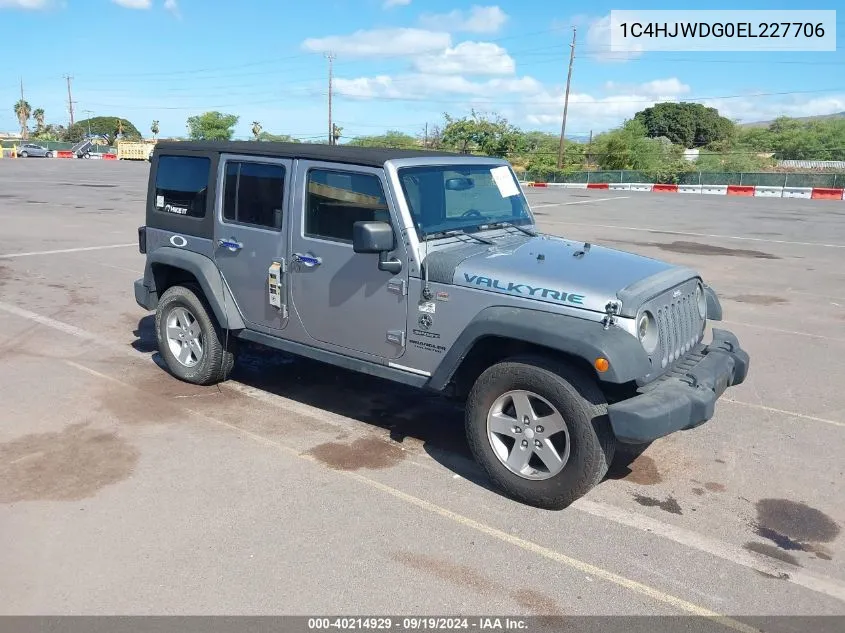 2014 Jeep Wrangler Unlimited Sport VIN: 1C4HJWDG0EL227706 Lot: 40214929