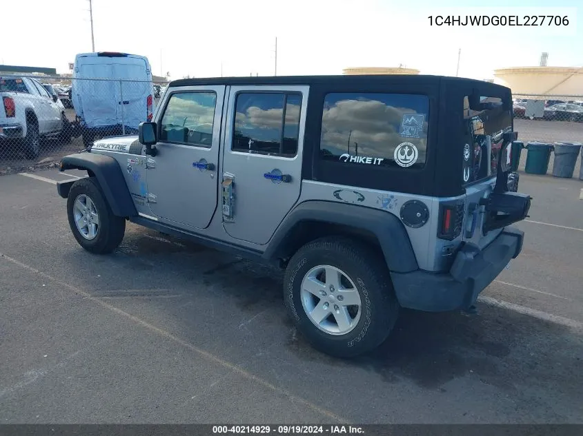 1C4HJWDG0EL227706 2014 Jeep Wrangler Unlimited Sport