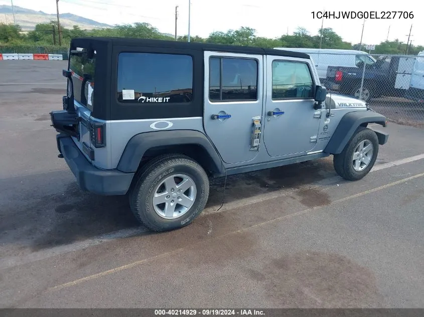 1C4HJWDG0EL227706 2014 Jeep Wrangler Unlimited Sport