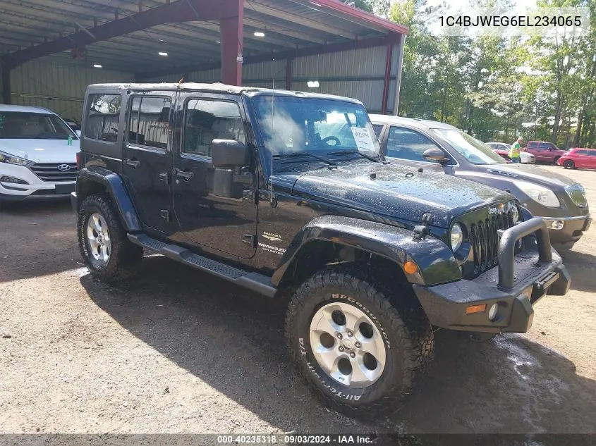 2014 Jeep Wrangler Unlimited Sahara VIN: 1C4BJWEG6EL234065 Lot: 40235318