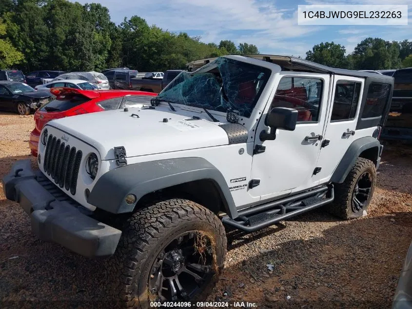 1C4BJWDG9EL232263 2014 Jeep Wrangler Unlimited Sport