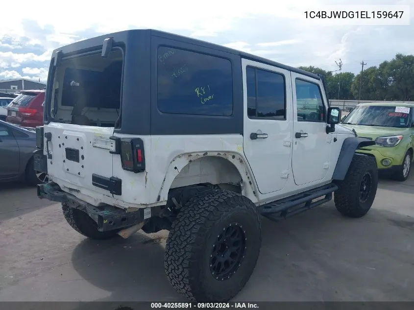 1C4BJWDG1EL159647 2014 Jeep Wrangler Unlimited Sport