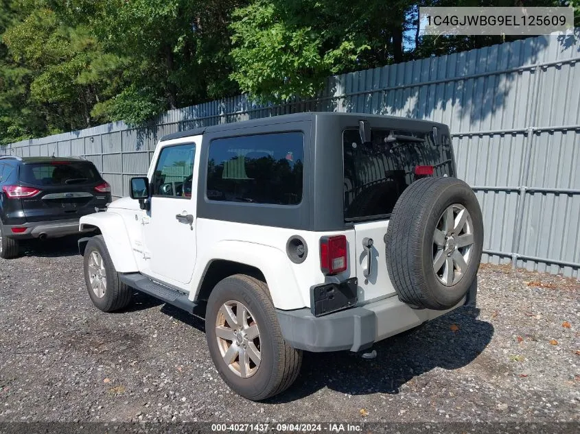 2014 Jeep Wrangler Sahara VIN: 1C4GJWBG9EL125609 Lot: 40271437