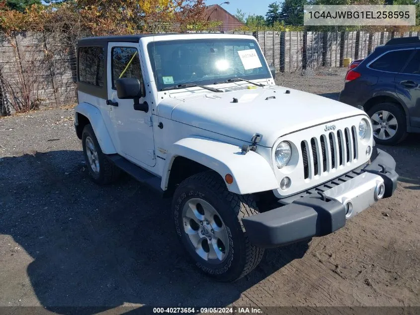 2014 Jeep Wrangler Sahara VIN: 1C4AJWBG1EL258595 Lot: 40273654