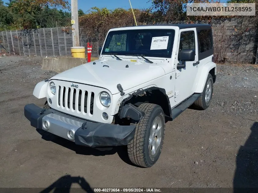 2014 Jeep Wrangler Sahara VIN: 1C4AJWBG1EL258595 Lot: 40273654