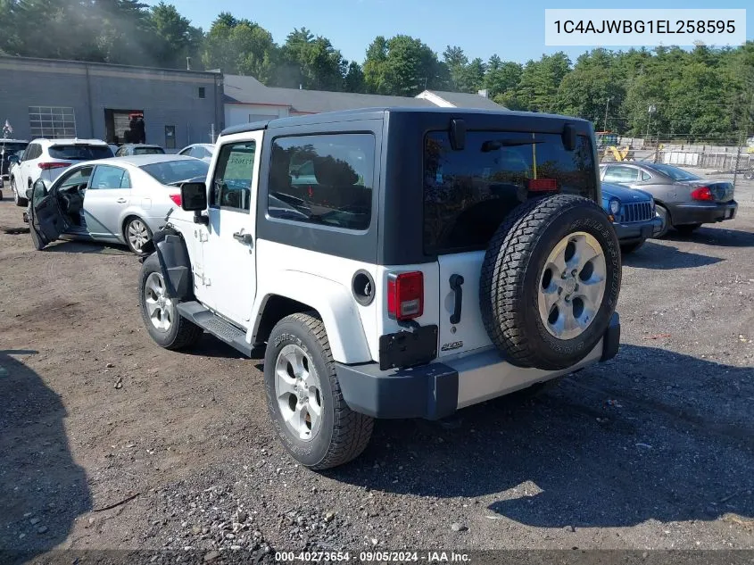 2014 Jeep Wrangler Sahara VIN: 1C4AJWBG1EL258595 Lot: 40273654